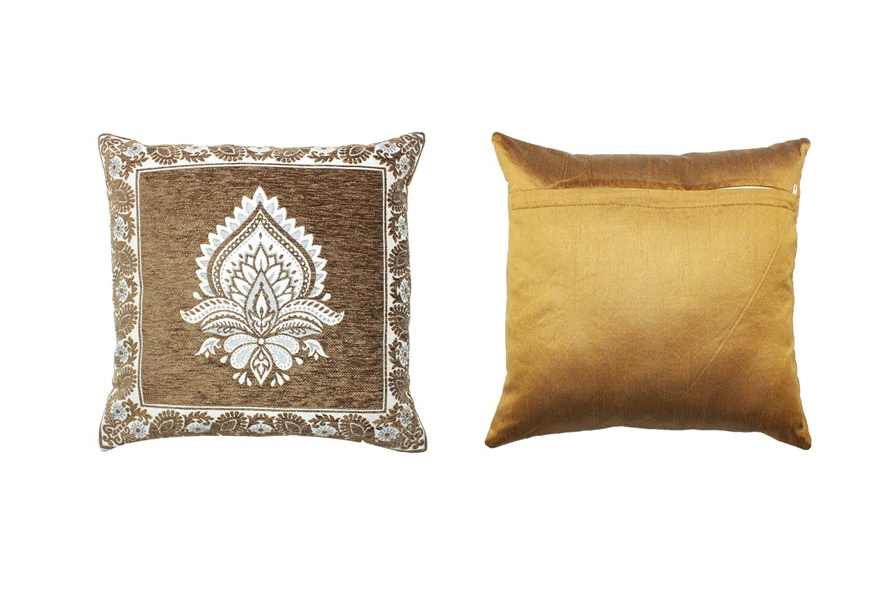 Chenille Alpona Cushion Cover (16*16 Inches)  Set of 2 Pc